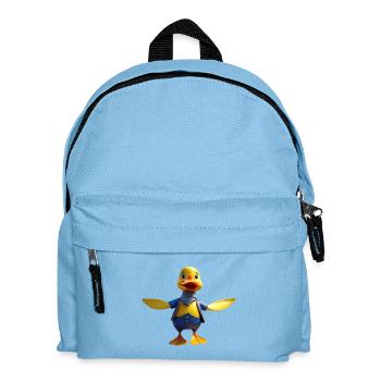 Schicke Ente im Schal - Kinder Rucksack - Hellblau - Vorne