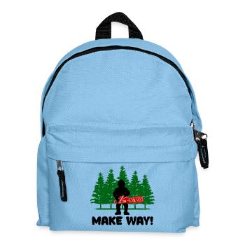Baum Forst Holz Holzarbeit Statement Holzfäller - Kinder Rucksack - Hellblau - Vorne