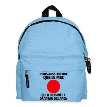 motivé, paresseux, fatigué - Sac à dos Enfant - bleu clair - Devant