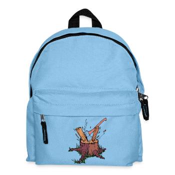 Tree Cutter Axe Wood Lumberjack Forestry Work - Kids' Backpack - light blue - Front