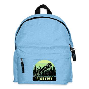 Waldarbeit Brennholz Forst Spruch Baum Holzfäller - Kinder Rucksack - Hellblau - Vorne