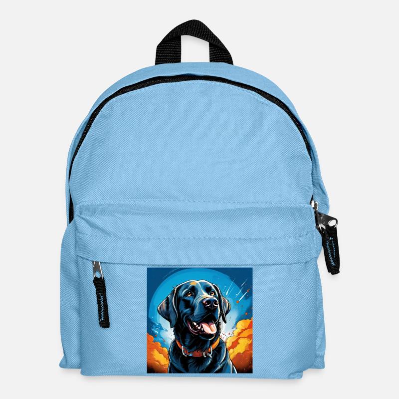 Popartlabrador - Sac à dos Enfant - bleu clair