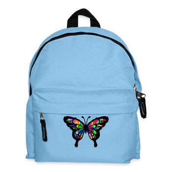Graffiti Kunst Schmetterling Illustration Zeichnen - Kinder Rucksack - Hellblau - Vorne