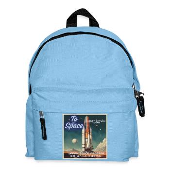 To Space! Visit Saturn Today. Japanese space travel - Kids' Backpack - light blue - Front