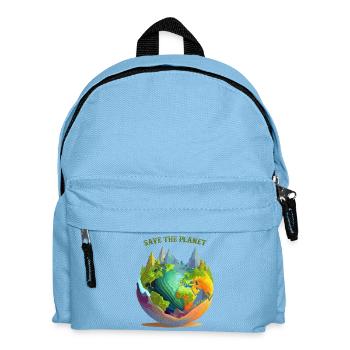 Rette den Planeten - Kinder Rucksack - Hellblau - Vorne