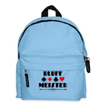 Poker Heart Poker Casino Statement Bluff - Kids' Backpack - light blue - Front