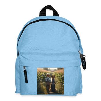 German Shepherd Art - Kids' Backpack - light blue - Front