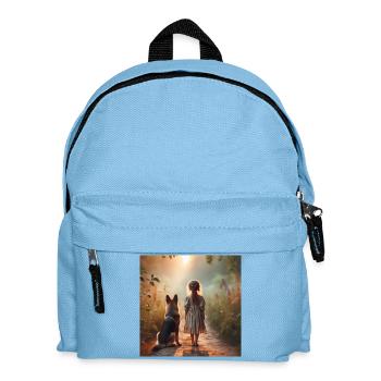 German Shepherd Art - Kids' Backpack - light blue - Front