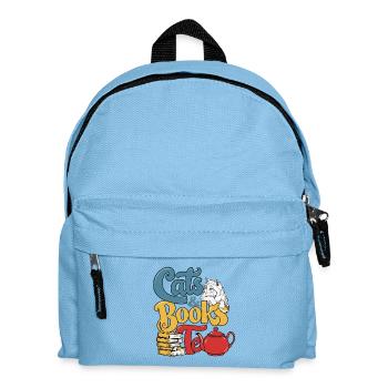 Conception de thème de chats et de livres - Sac à dos Enfant - bleu clair - Devant