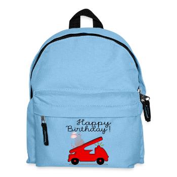 JOYEUX ANNIVERSAIRE POMPIER - Sac à dos Enfant - bleu clair - Devant