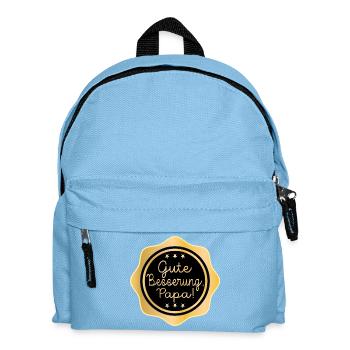 Gute Besserung Papa Heilung - Kinder Rucksack - Hellblau - Vorne