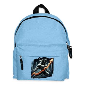 Finance Actions Taureau Wall Street Cadeau - Sac à dos Enfant - bleu clair - Devant