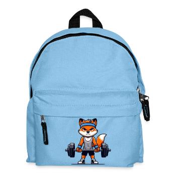 Fit Fox: Pumpeisen mit maßgeschneiderter Intensität - Kinder Rucksack - Hellblau - Vorne