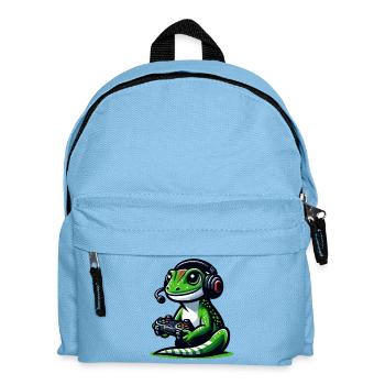 Gecko Gamer : Maîtriser la jungle des joysticks - Sac à dos Enfant - bleu clair - Devant
