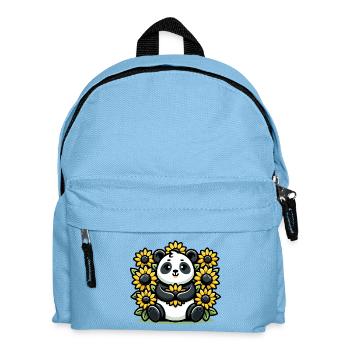 Panda in Bloom: Der Sonnenblumen-Begleiter - Kinder Rucksack - Hellblau - Vorne