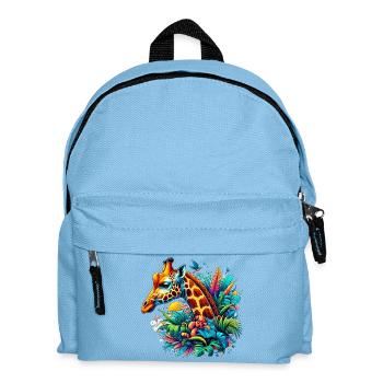 Giraffe - Kinder Rucksack - Hellblau - Vorne