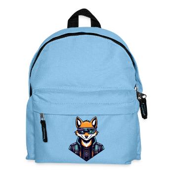 Cyber Fox Néon Tech Sauvage - Sac à dos Enfant - bleu clair - Devant