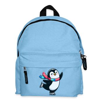 Winter Waltz Penguin: The Icy Dancer - Kids' Backpack - light blue - Front