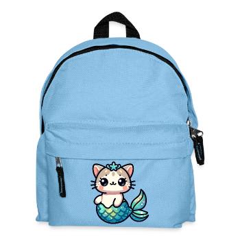 Purrmaid Sparkle: The Sea Kitten - Kids' Backpack - light blue - Front