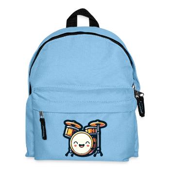 Rhythmisches Rumpeln: Das Schlagzeug-Set Delight - Kinder Rucksack - Hellblau - Vorne