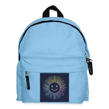 A cool, cheerful sun - Kids' Backpack - light blue - Front