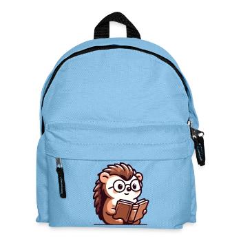 Bookish Hedgehog: The Tiny Scholar - Kids' Backpack - light blue - Front
