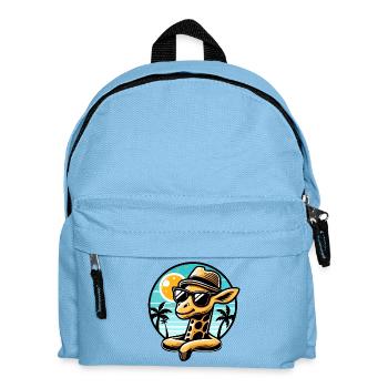 Girafe réfrigérée avec lunettes de soleil et chapeau - Sac à dos Enfant - bleu clair - Devant