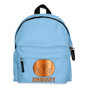 STRICHZEICHNUNG GESICHT - VIELFALT DER PAARE - Kinder Rucksack - Hellblau - Vorne