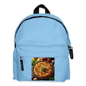 Omelette aux pommes de terre - Sac à dos Enfant - bleu clair - Devant