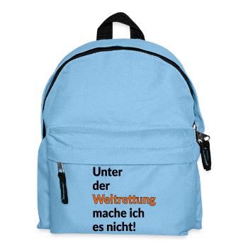 IRONIE WELTRETTUNG - HELDEN - Kinder Rucksack - Hellblau - Vorne