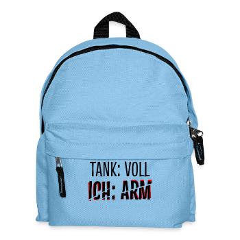 Car Funny Sayings Refueling Gas Station Petrol Pump - Kids' Backpack - light blue - Front