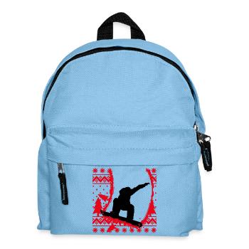 Vacances d’hiver Skieurs Ski Sports d’hiver Glace - Sac à dos Enfant - bleu clair - Devant