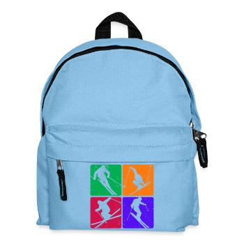 Winter sports Skiing Ski jumping Skiers - Kids' Backpack - light blue - Front