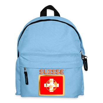 FUSSBALL Französisch in der Schweiz - ROMANDIE - Kinder Rucksack - Hellblau - Vorne