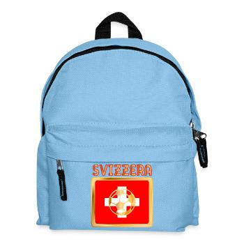 Schweizer Italienischer Fußball - Kinder Rucksack - Hellblau - Vorne