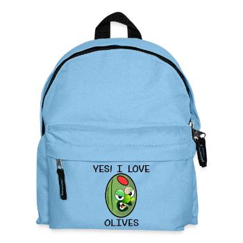 DESSIN ANIMÉ J’AIME LES OLIVES - Sac à dos Enfant - bleu clair - Devant