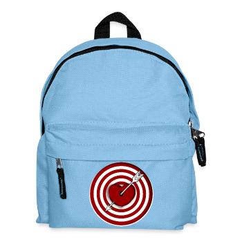 Arrow in the middle of the red heart on the target - Kids' Backpack - light blue - Front