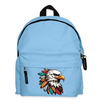 Amerikanischer Indianer Adler Amerikanische Rothaut - Kinder Rucksack - Hellblau - Vorne
