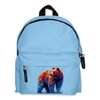 Bär - Kinder Rucksack - Hellblau - Vorne