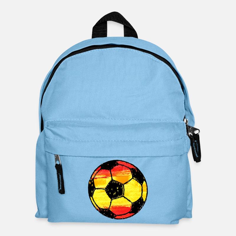 Fußball Spanien - rot gelb rot - Kinder Rucksack - Hellblau