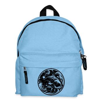 Fisch Zeichnung - Kinder Rucksack - Hellblau - Vorne