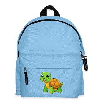 Tortue Mignon Mascotte Personnage De Dessin Animé Kawaii - Sac à dos Enfant - bleu clair - Devant