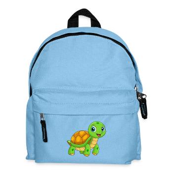 Tortue Mignon Mascotte Personnage De Dessin Animé Kawaii - Sac à dos Enfant - bleu clair - Devant