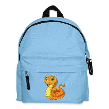 Serpent Mignon Mascotte Personnage De Dessin Animé Kawaii - Sac à dos Enfant - bleu clair - Devant