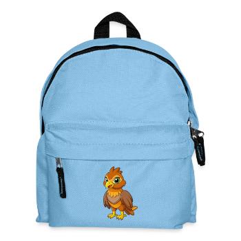Faucon Mignon Mascotte Personnage De Dessin Animé Kawaii - Sac à dos Enfant - bleu clair - Devant