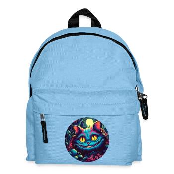 Grinsekatze Alice im Wunderland Zauberwald - Kinder Rucksack - Hellblau - Vorne