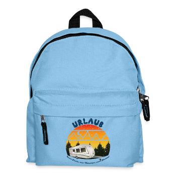 Urlaub gemeinsam im Wohnwagen - Kinder Rucksack - Hellblau - Vorne