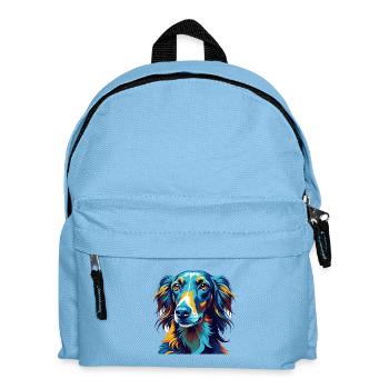 Old Croatian Sighthound Dog Breed Cartoon Kawaii - Kids' Backpack - light blue - Front