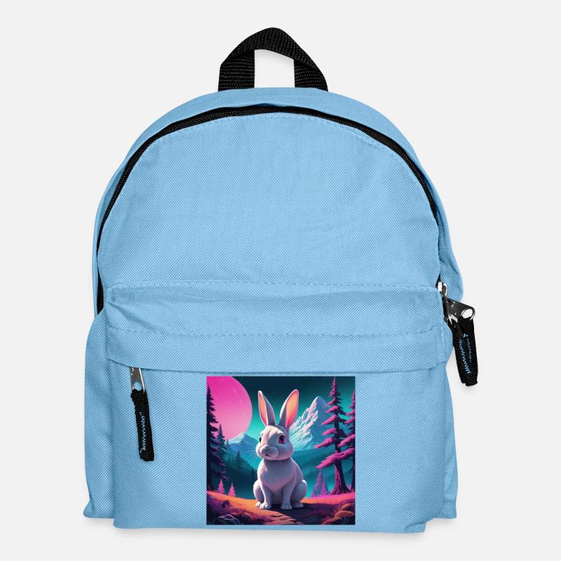 Rabbit on the mountain - Kids' Backpack - light blue