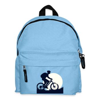 Eco Bike at Night Silhouette - Kids' Backpack - light blue - Front